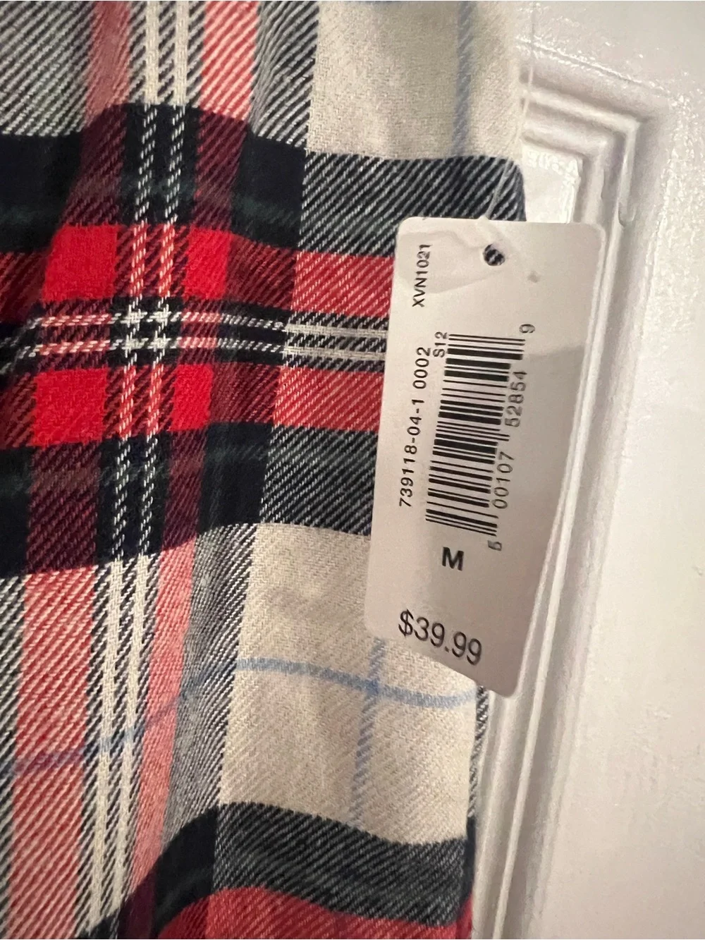Gap Men’s Plaid Flannel Lounge PJ Pajama Pants 100% Cotton Size M